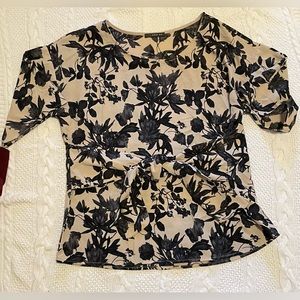 West Kei Floral Blouse with tie front